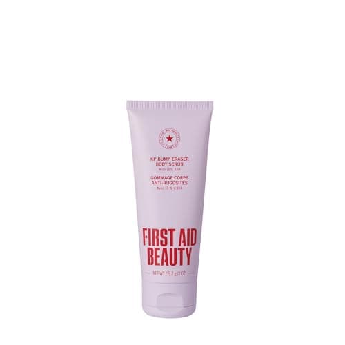 First Aid Beauty KP Bump Eraser Body Scrub with 10% AHA - Dermatologist-Tested Keratosis Pilaris Exfoliator - Support for Rough Bumps, Uneven Skin Texture & Strawberry Skin - Sensitive Skin
