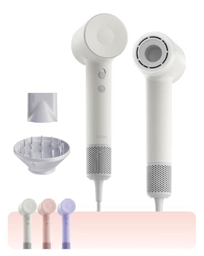 Laifen SE 2 High Speed Hair Dryer, 200 Million Negative Ionic Blow Dryer with Diffuser, Fast Drying Lightweight Hair Dryer for Women with Low Noise & Smart Temperature Control, Matte White