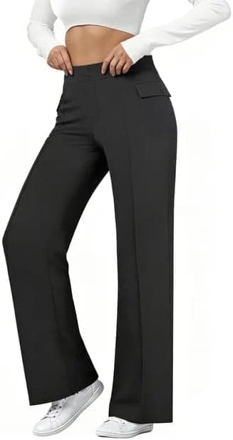 SEMARO High Waisted Casual Pants for Women Business Dress Work Office Stretchy Pants with Pockets