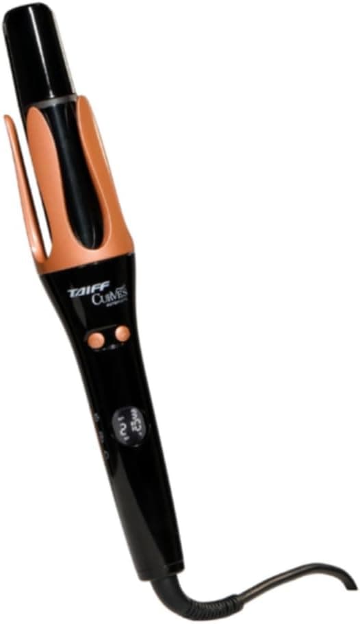 Taiff Automatic Curling Iron | 1¼" Rotating Barrel with Ion Technology | PTC Fast Heating | 3 Heat Settings 340°F–410°F | Dual Voltage Hair Curler for Smooth Frizz Free Long Lasting Curls