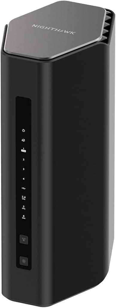 NETGEAR Nighthawk Tri-Band WiFi 7 Router (RS500) – Security Features, BE12000 Wireless Speed (up to 12Gbps) - Covers up to 3,000 sq. ft., 120 Devices – 2.5 Gig Internet Port (Renewed)