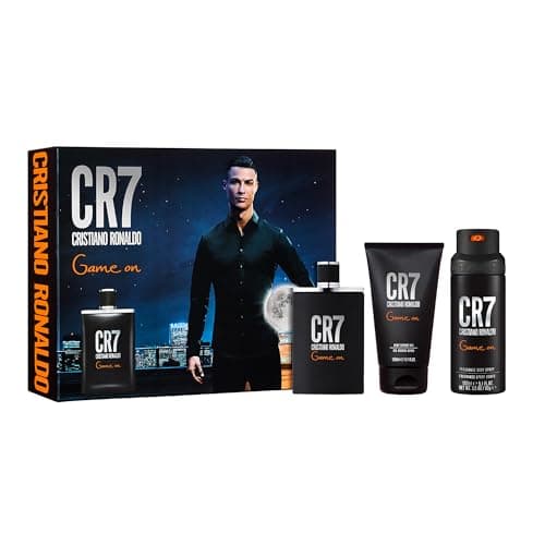 Game On by Cristiano Ronaldo for Men - 3 Pc Gift Set 3.4oz EDT Spray, 5.1oz Shower Gel, 4.1oz Body Spray