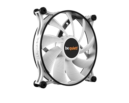 be quiet! Shadow Wings 2 140mm White, Ultra-Silent 900 RPM Case Fan, 14.7 dB(A), Anti-Vibration Mounts, Durable Rifle Bearing, Easy Tool-Free Push-Pin Installation