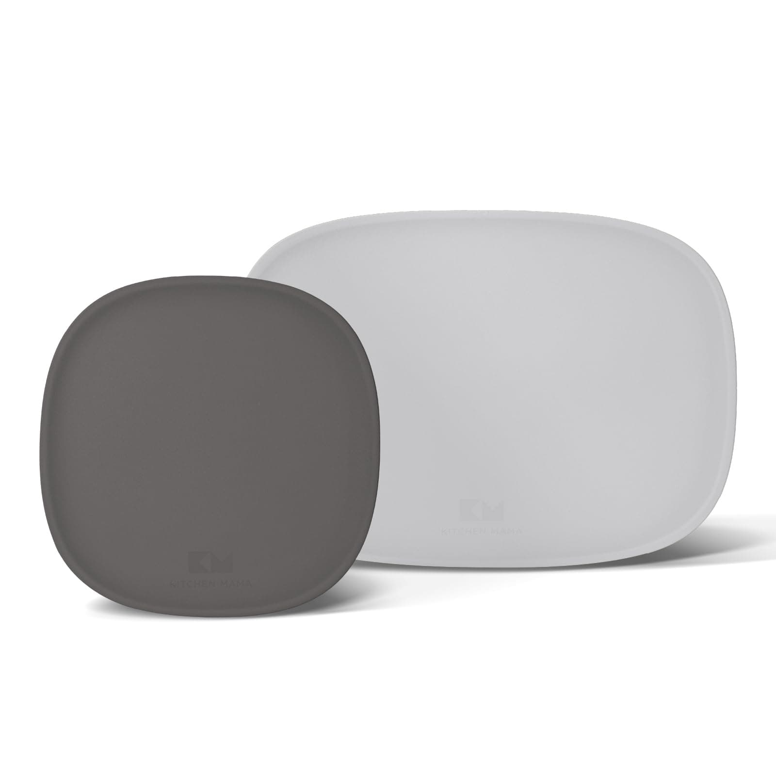 Kitchen Mama DuoEssentials TPU Cutting Board Set, 2 Sizes, Metal Gray | Knife Friendly, Non Slip, Dishwasher Safe Flexible, Juice Groove, Odor Resistant