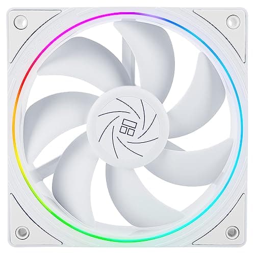 Thermalright TL-S12W CPU Fan 120mm case Cooler Fan, ARGB 5V 3-pin and 4-pin PWM Silent Computer Fan, fine Aperture Light Effect for case CPU Liquid Cooler and CPU air Cooler, Quiet CPU Computer Fan