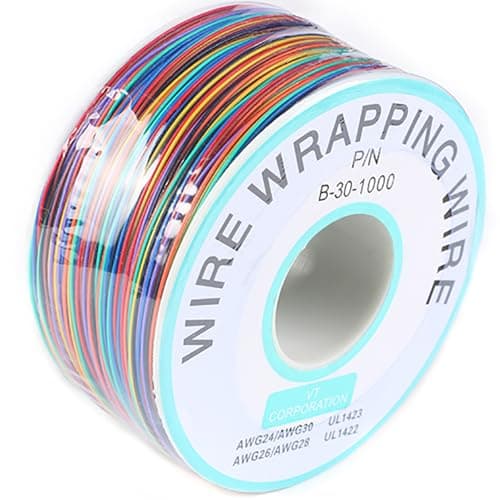 8-Color Electronic Wire - 30 AWG Single Core, 250M Tinned Copper Solid Cable for Circuit Boards & PCB