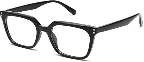 Hycredi Blue Light Blocking Glasses for Women Men, Square Fashion Eyeglasses for Computer Use, Gaming and Daily Wear