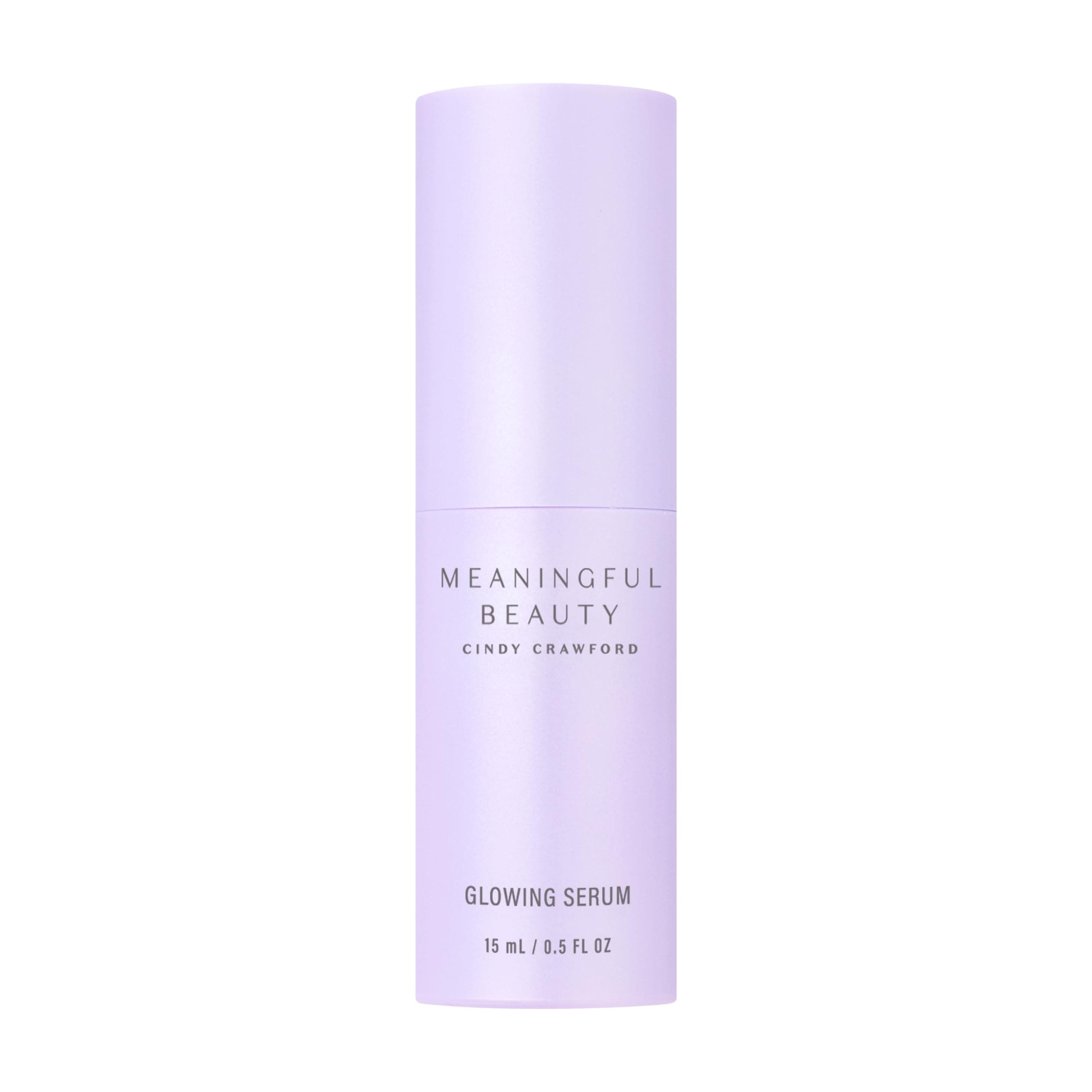 Meaningful Beauty Glowing Serum, Daily Skin Care for Women, Lightweight Hydrating Face Serum, Anti-Aging Formula with Melon Leaf Stem Cell Technology & Vitamin C, Travel Ready, 0.5 Oz