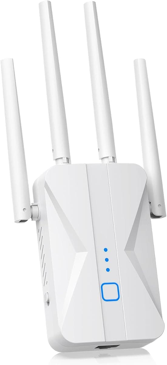 WiFi Extender Signal Booster, 2026 WiFi Extender AC1200Mbps Dual Band (5.8GHz/2.4GHz), WiFi Booster with Ethernet Port for Home Covers up to 10000 Sq.ft, Compatible with More Devices | 5.8GHz/2.4GHz, Ethernet Port, Covers up to 10000 Sq.ft, Compatible with More Devices
