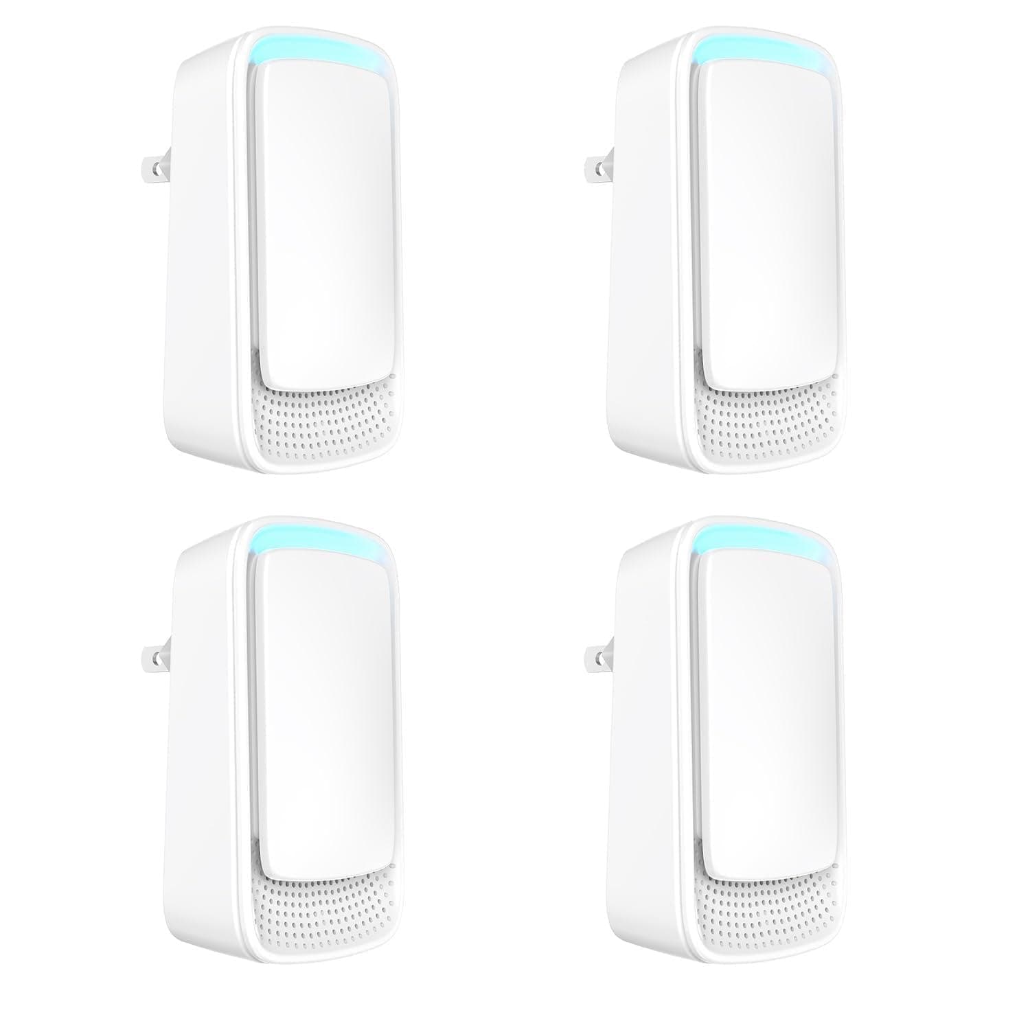 Plug In Air Ionizers - Negative Ion Technology Air Purifier - Quiet Operation Air Freshener for Home, Bedroom, Office, Garage Room - Portable Air Purifiers Odor,Pets Smell - Air Cleaner White (4 Pack）
