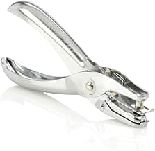 Swingline 1 Hole Punch, 5 Sheet Capacity Hole Puncher, Single Hole Paper Punch, Chrome (74005)