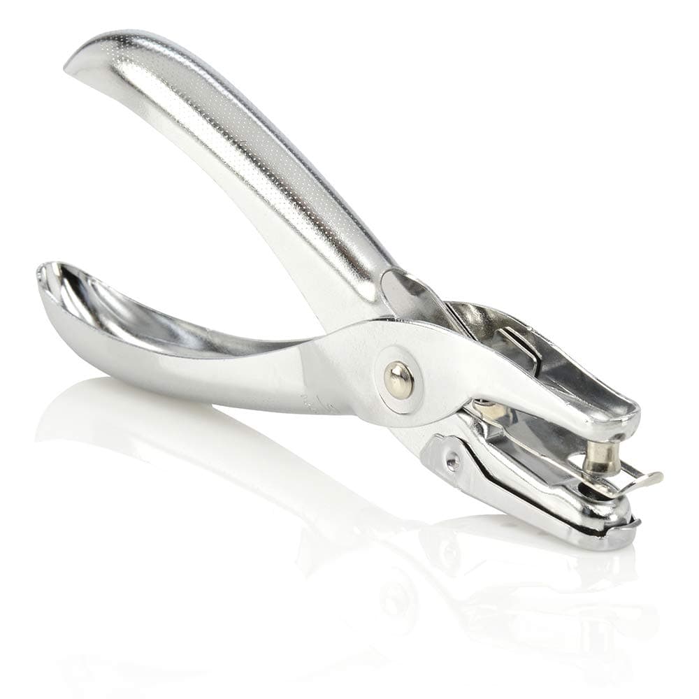 Swingline 1 Hole Punch, 5 Sheet Capacity Hole Puncher, Single Hole Paper Punch, Chrome (74005)