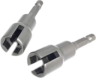 (2pc) Power Wing Nut Driver Set,Slot Wing nuts Drill Bit Socket Wrenches Tools Set,1/4" Hex Shank Drills Bits for Panel Nuts screws bolt