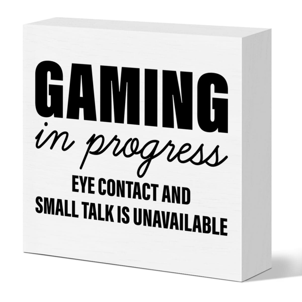 Game Room Decor, Gaming Signs Desk Decor for Boys Bedroom Game Room Decoration and Accessories, Gaming Gifts for Boys Teens, Gammer Gifts, 5 x 5 Inch