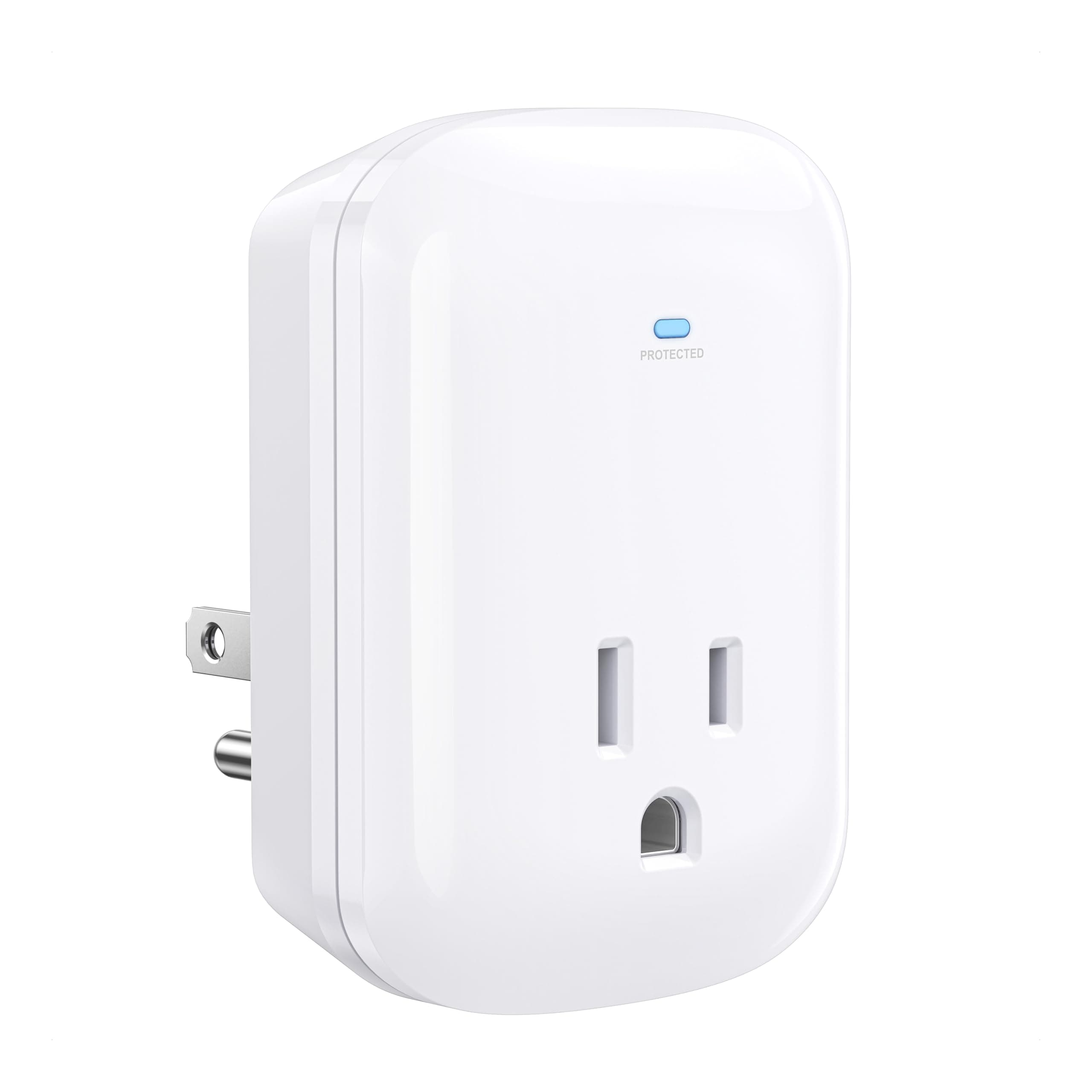 [ETL Listed] Cable Matters 1350 Joules Single Outlet Surge Protector for TV, PC, Xbox, PS5, Refrigerator, Treadmill, 15A/1875W, 500V Clamping Voltage Wall Surge Protector Outlet, White