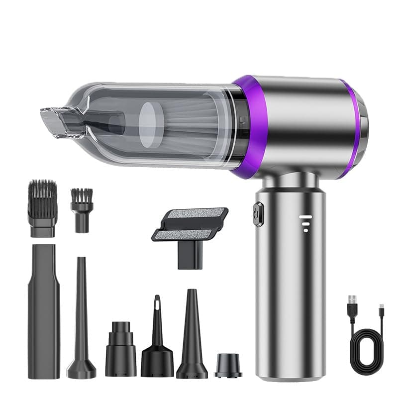 Handheld Car Mini Vacuum Cleaner, 3 in 1 19000PA Strong Cyclonic Suction Air Duster 6000mAh Battery Air Blower Wireless Handheld Vacuum for Car,Office and Home 15Kpa(Charge fully first and then use)