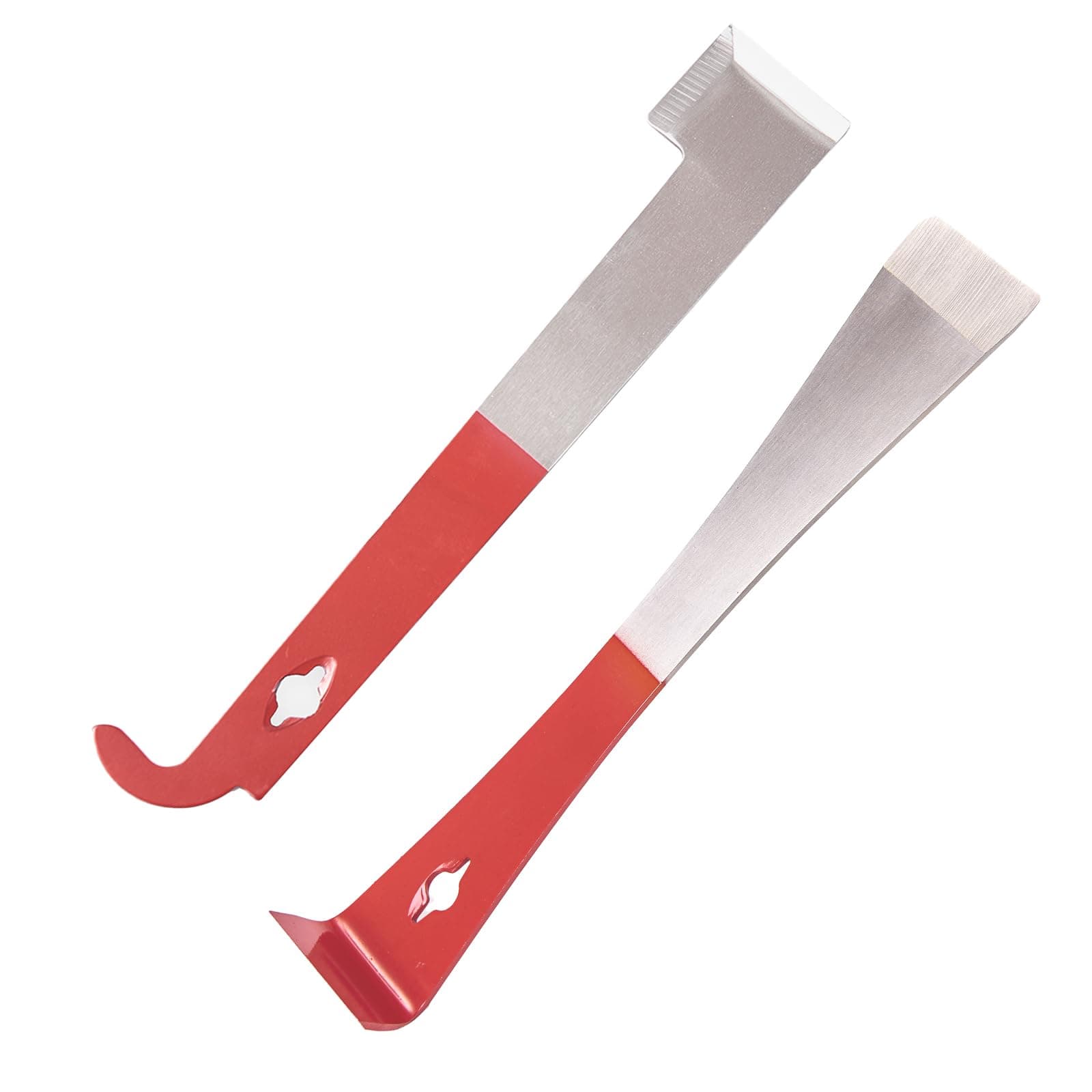 2PCS Stainless Steel Beekeeping Hive Tools – J Hook & L Hook Frame Lifter and Scraper Set, Durable Beekeeper Equipment for Hive Maintenance