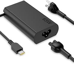 Slim 65W USB C Laptop Charger Compatible with Lenovo ThinkPad T480s T580s T490 E480 E580 X1Carbon X13 Chromebook 2nd Gen Yoga Slim Type C Fast Charging Computer Power Cord