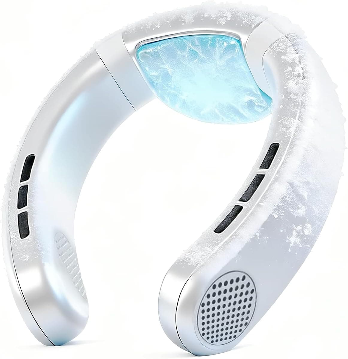 Neck Air Conditioner, Rechargeable Neck Fan with Semiconductor Cooling Plate, 7000mAh Portable Battery, 3+ Hours Runtime, 360g Lightweight Wearable for Travel, Hot Flashes, and Outdoor.