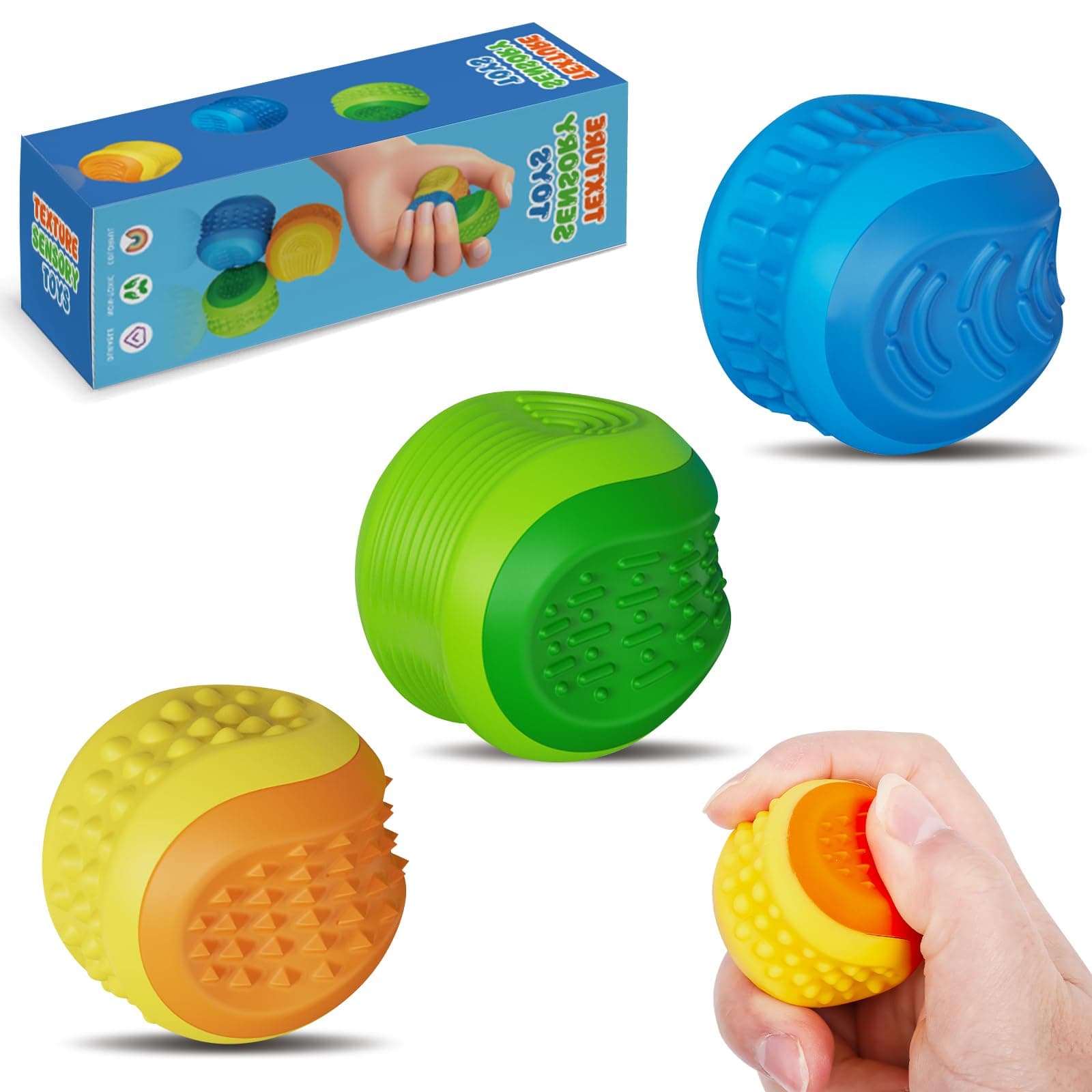 Fidget Sensory Toys Stress Balls for Kids Adult：Anxiety Stress Relief Calm Down Autism ADHD Focus Aid,Quiet Small Fidget Toys for Student Classroom,Adults Office,Desk, Small Students Prizes Toys