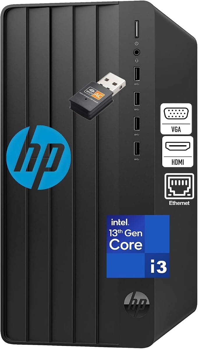HP Business Desktop Tower 290 G9 Computer| Intel 13th Gen Quad-Core| 16GB DDR4 | 256GB SSD | Lifetime Office 365 | WiFi Adapter | Complete Setup | Keyboard Included | Windows 11 Home | 2026 Pro Tower