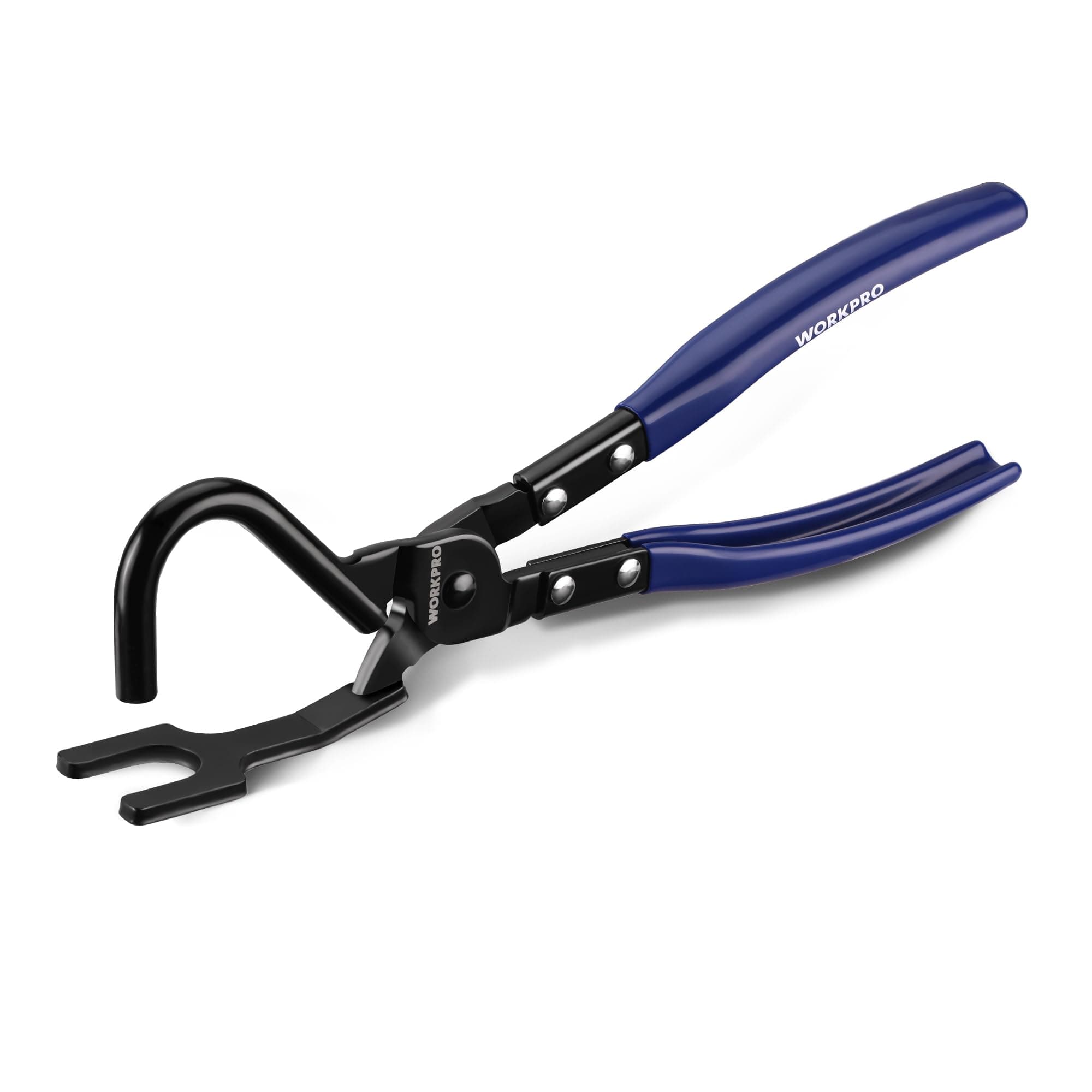 WORKPRO Exhaust Hanger Removal Tool – Heavy-Duty Exhaust Hanger Pliers for Car & Truck Rubber Exhaust Hangers Muffler Hanger, Non-Slip Grip, Compatible with Most Domestic & Imported Exhaust Systems