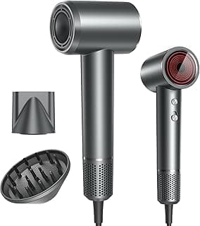 Hair Dryer, Professional Ionic Hair Dryer for Fast Drying, High Speed Hair Blow Dryer with Diffuser for Home Salon Travel, Constant Temperature Hair Care Without Hair Damage