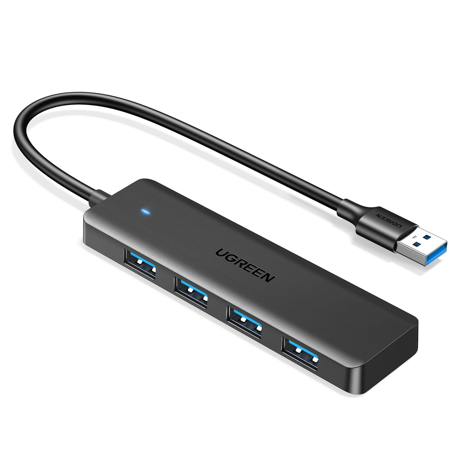 UGREEN USB 3.0 Hub, 4 Ports USB A Splitter Ultra-Slim USB Expander for Mouse, Keyboard, Flash Drive, U Disk, Printer Compatible with Laptop, Desktop PC, Xbox, PS5, and More 0.5FT