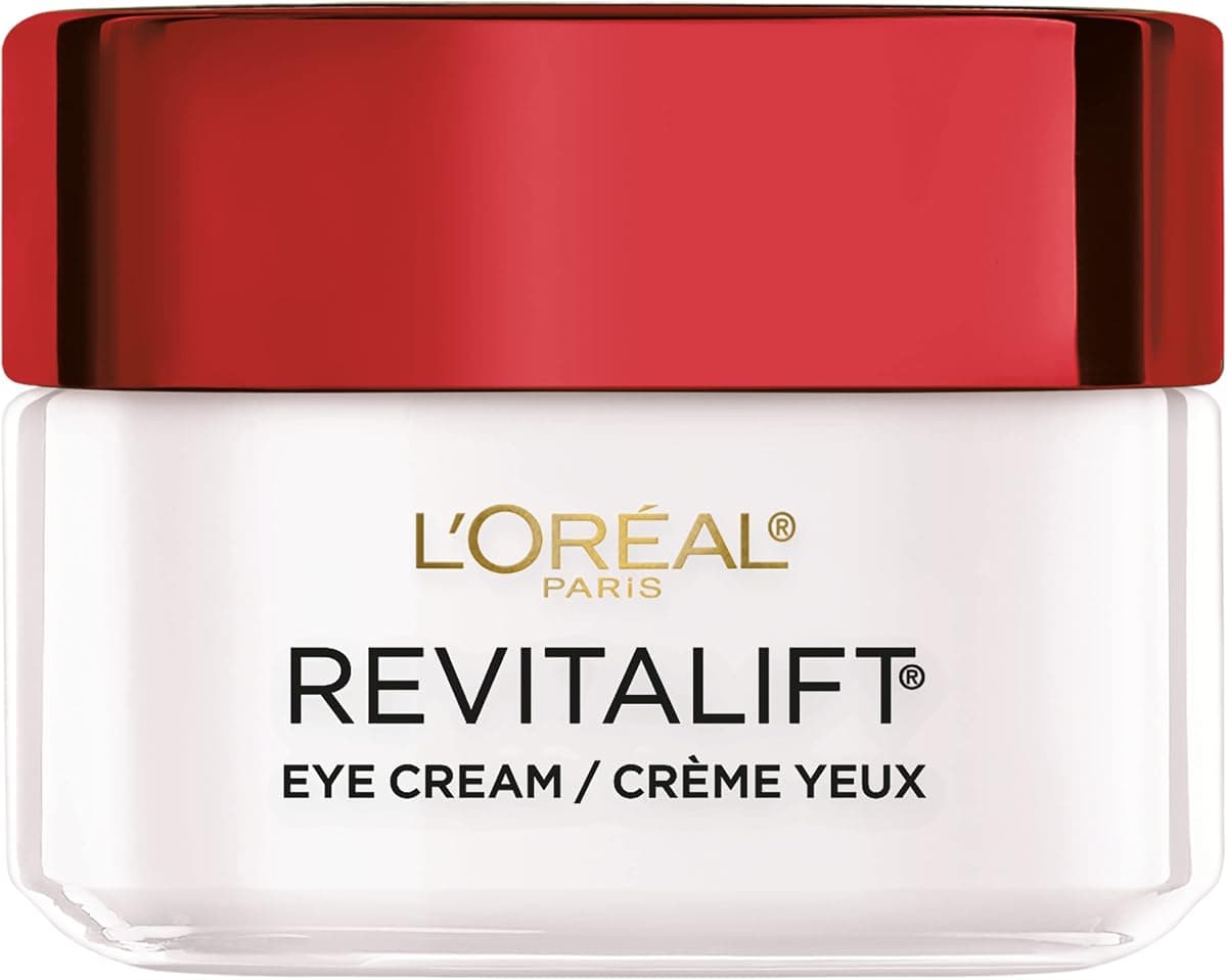 L'Oreal Paris Skincare Revitalift Anti-Wrinkle and Firming Eye Cream with Pro Retinol, Treatment to Reduce Dark Circles, Fragrance Free, 0.5 oz.