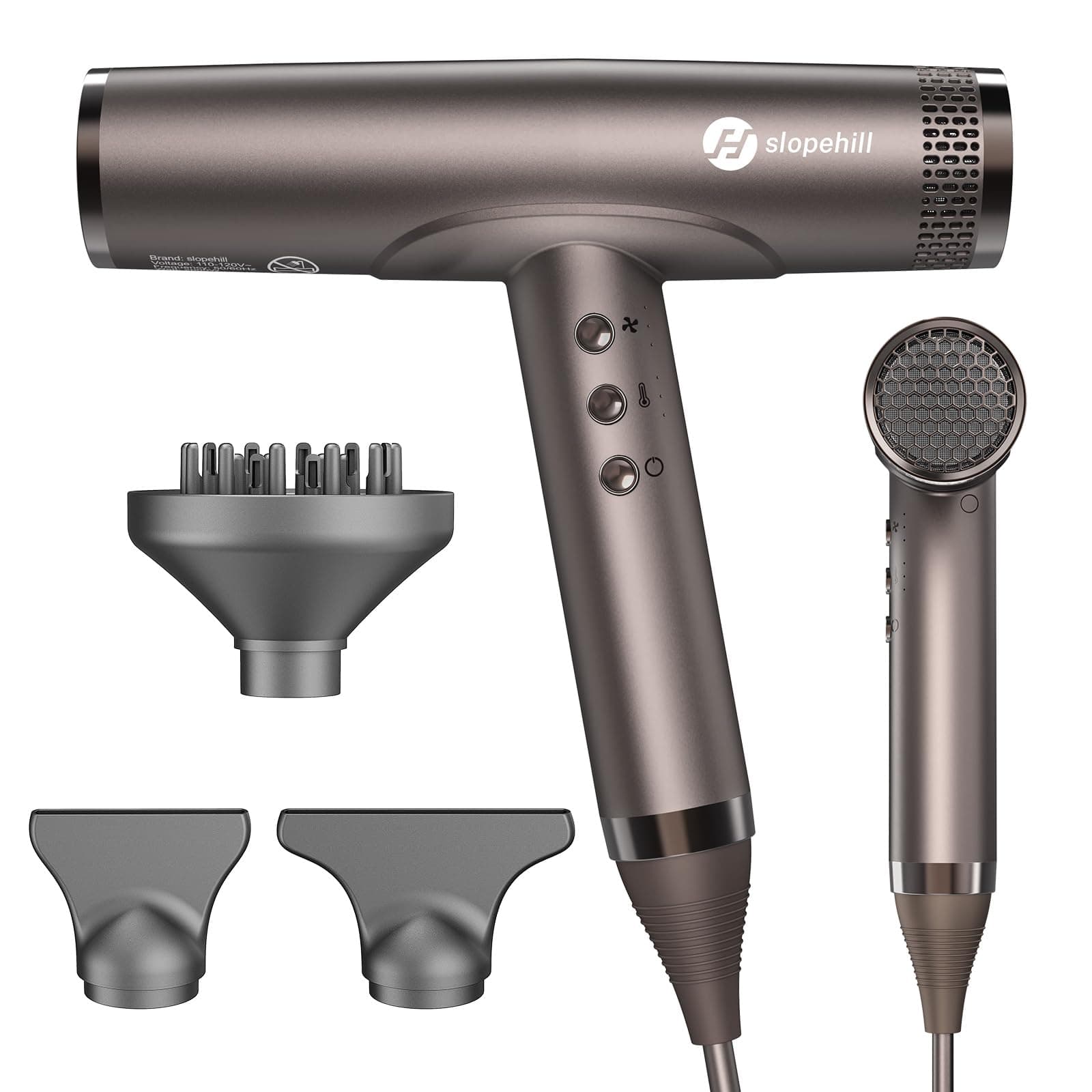 slopehill Professional Ionic Hair Dryer, High-Speed Salon Blow Dryer, Lightweight Compact Hairdryer for Travel, Low Noise Quiet for Home