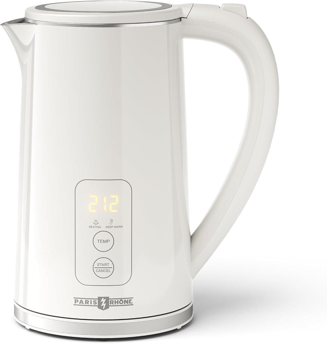 Electric Kettle Temperature Control, 1.7L Large Electric Tea Kettle, 4H Keep Warm Hot Water Boiler with 6 Presets, LED Screen Electric Kettles for Boiling Water, Boil-Dry Protection, BPA Free
