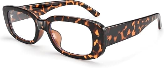 Dollger Blue Light Glasses for Women Y2k Rectangular Frame Non Prescription Retro Computer BlueLight Blocking Eyeglasses