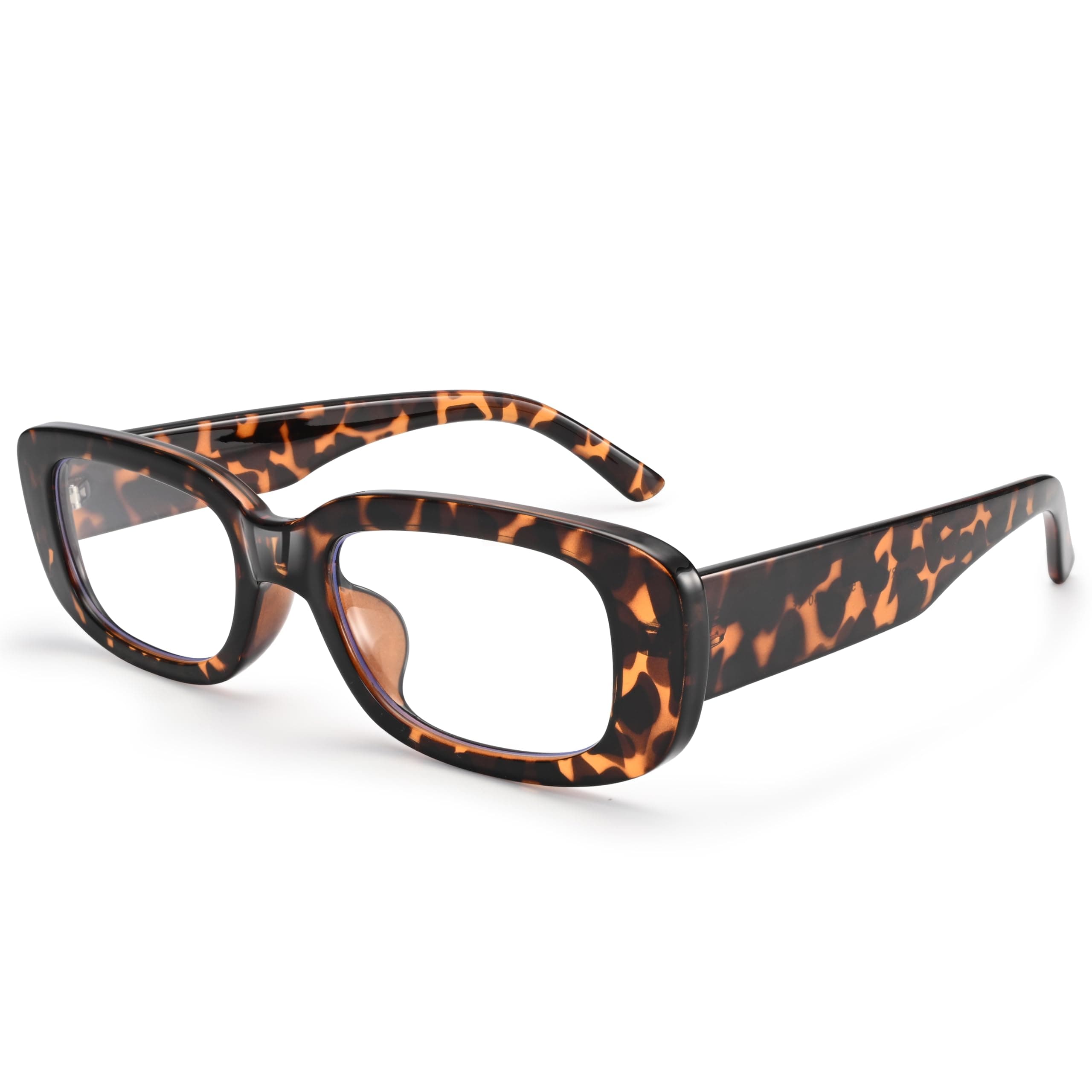 Dollger Blue Light Glasses for Women Y2k Rectangular Frame Non Prescription Retro Computer BlueLight Blocking Eyeglasses