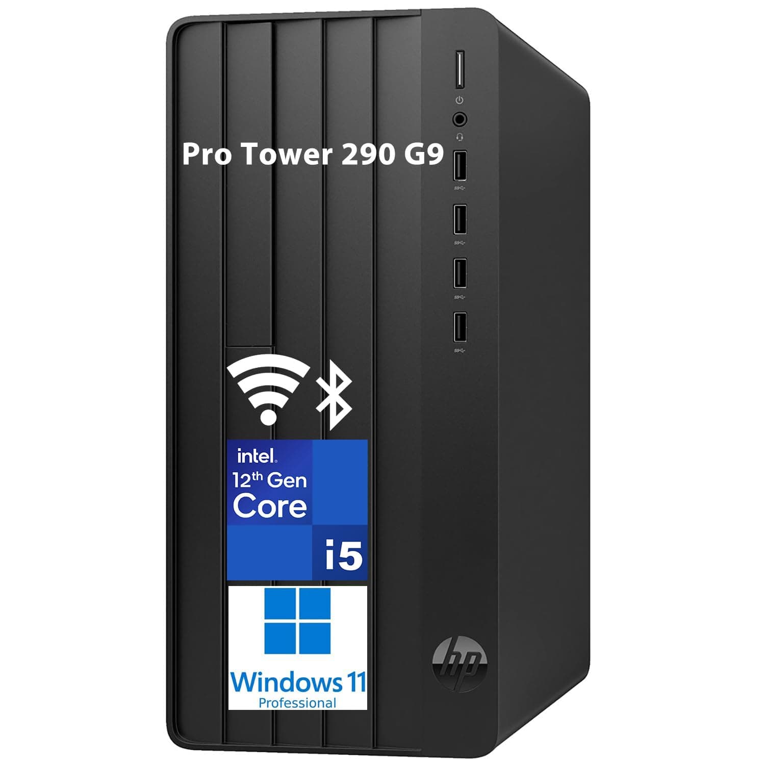 HP Tower Desktop Computer PC (2026 Edition, AI-Ready) for Business Office Work, Intel Core i5-12500 (16GB DDR4 RAM, 512GB SSD), Windows 11 Pro, for Coding, Video & Photo Editing, Remote Work