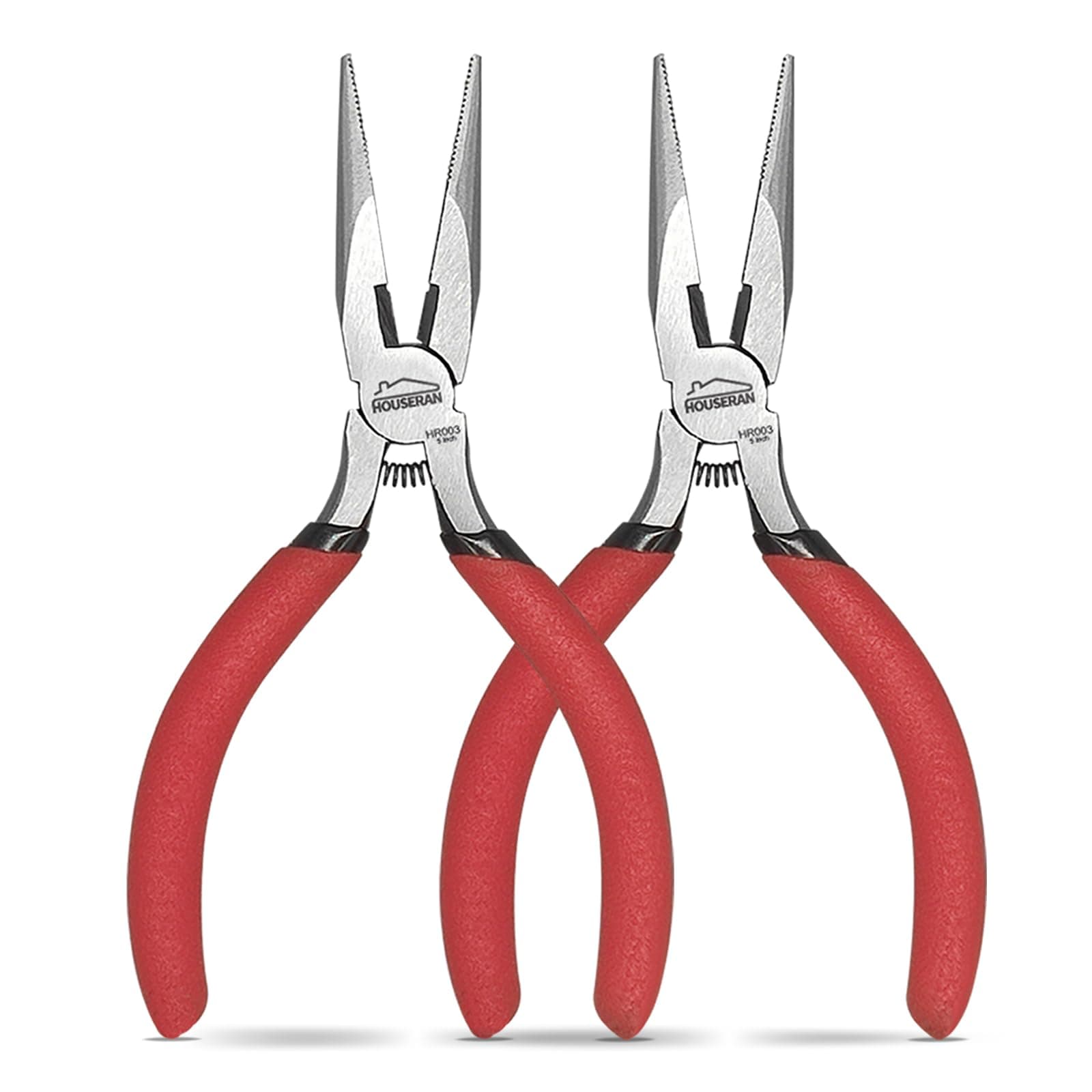 Needle Nose Plier, 5 Inch, Needle Noses Pliers Set, 2 Pack, Small Needle Nose Pliers, Long Nose Pliers with Side Cutter, for Cutting and Bending Wire