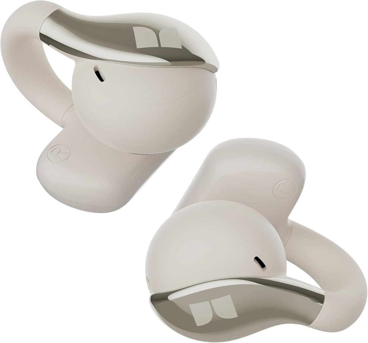 Monster AC225 Open Ear Earbuds, Stereo Sound, Bluetooth 6.0 Open Ear Headphones, Lightweight Comfort Clip-On Earbuds with ENC Mic for Clear Calls, 36H Playtime, Touch Control, IPX6 Waterproof, White