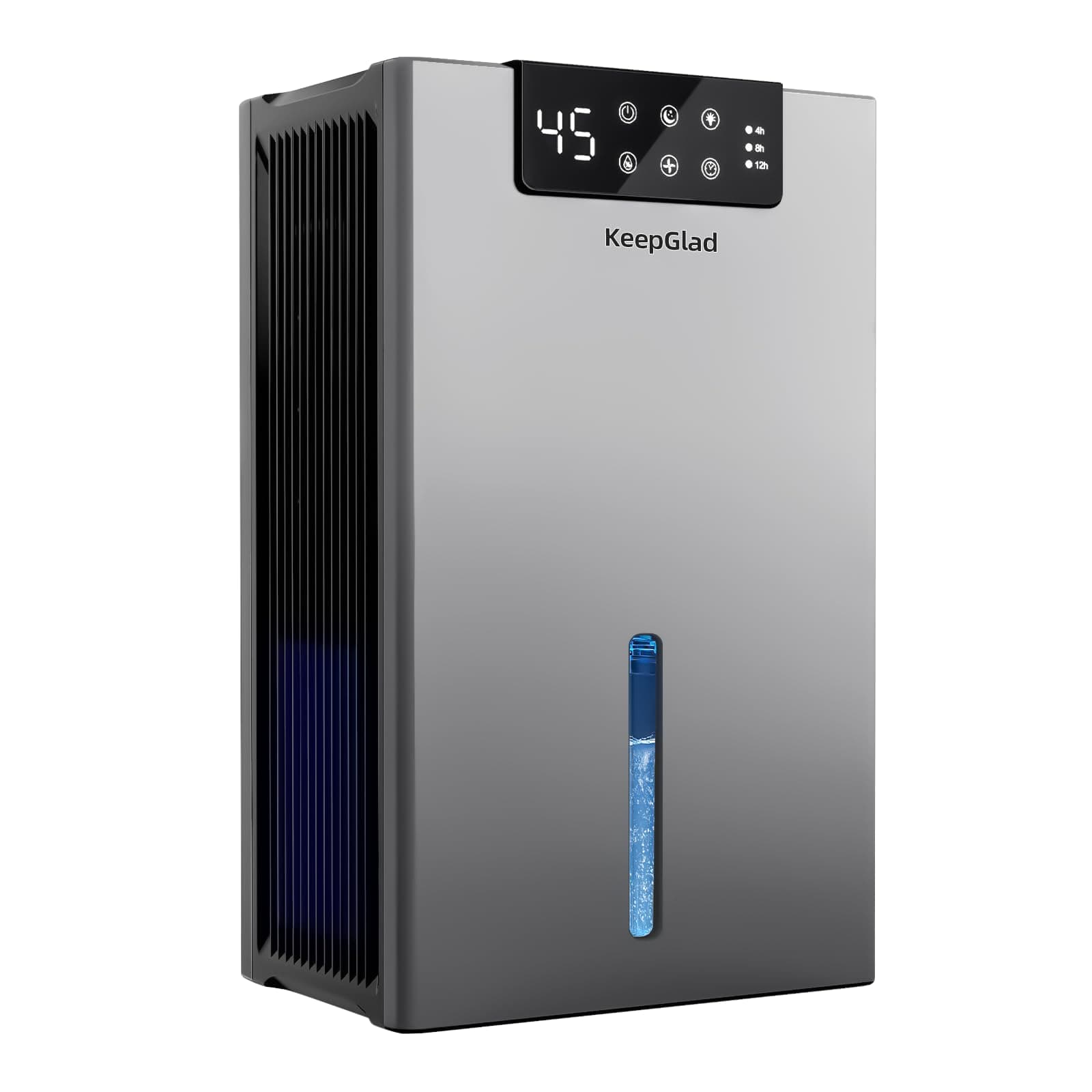 Dehumidifier, Dehumidifiers for Home(1000sq.ft), 98 OZ Dehumidifier Washable Air Filter, Dehumidifiers for Basement with Drain Hose, Auto Shut Off, Timer Setting, Humidity Display, Gray