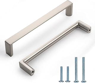 10 Pack 5 Inch(128mm) Kitchen Cabinet Handles Brushed Satin Nickel Cabinet Pulls Kitchen Cabinet Hardware Drawer Pulls for Dresser Cupboard Wardrobe