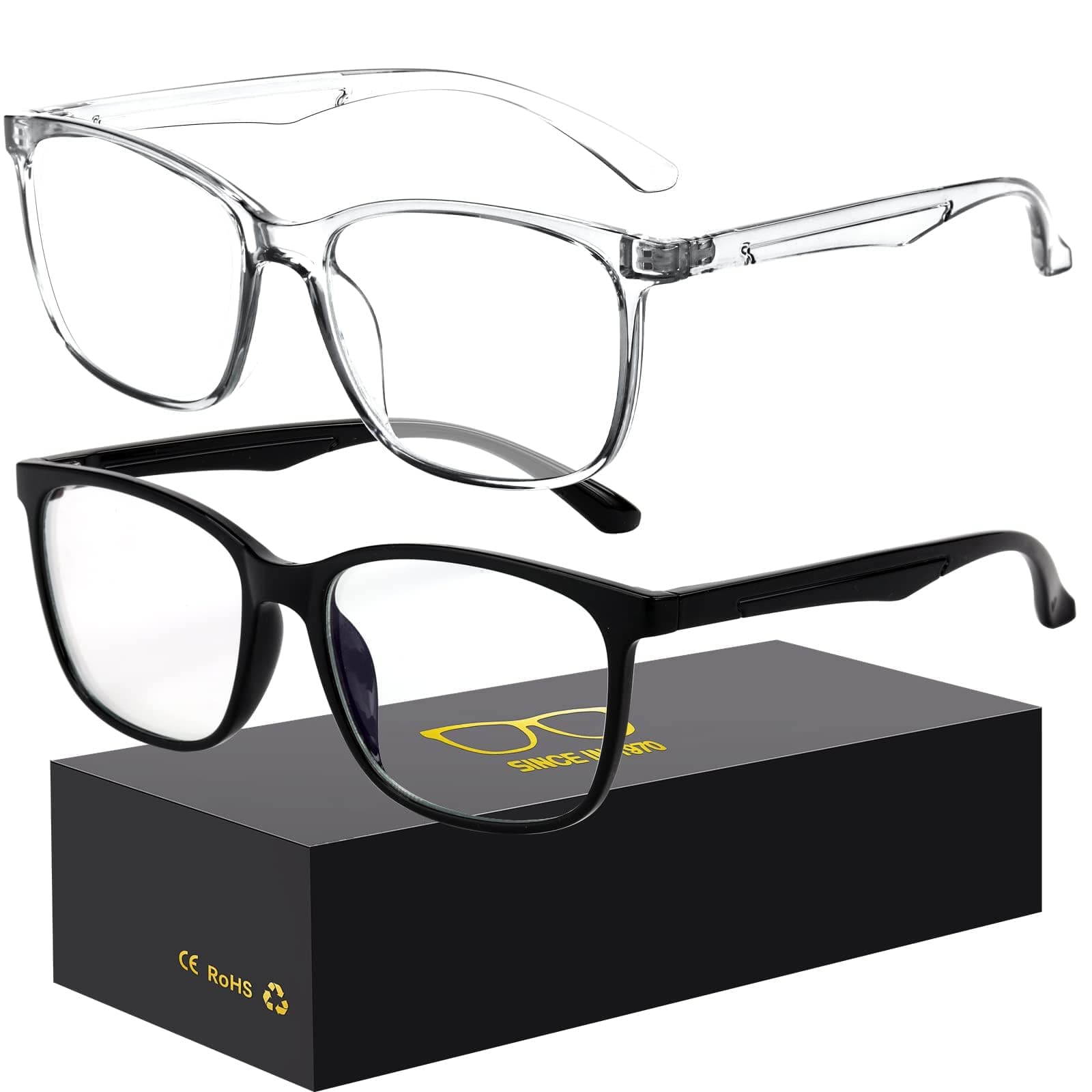 Oilway Blue-Light Blocking Glasses Computer Reading/Gaming/TV/Phones Glasses Fashion Anti Eyestrain Glasses for Women Men