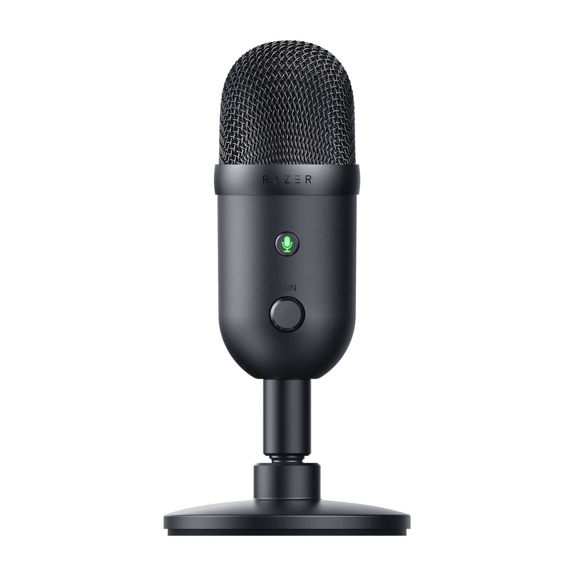 Razer Seiren V2 X USB Condenser Microphone for Streaming and Gaming on PC: Supercardioid Pickup Pattern - Integrated Digital Limiter - Mic Monitoring and Gain Control - Built-in Shock Absorber