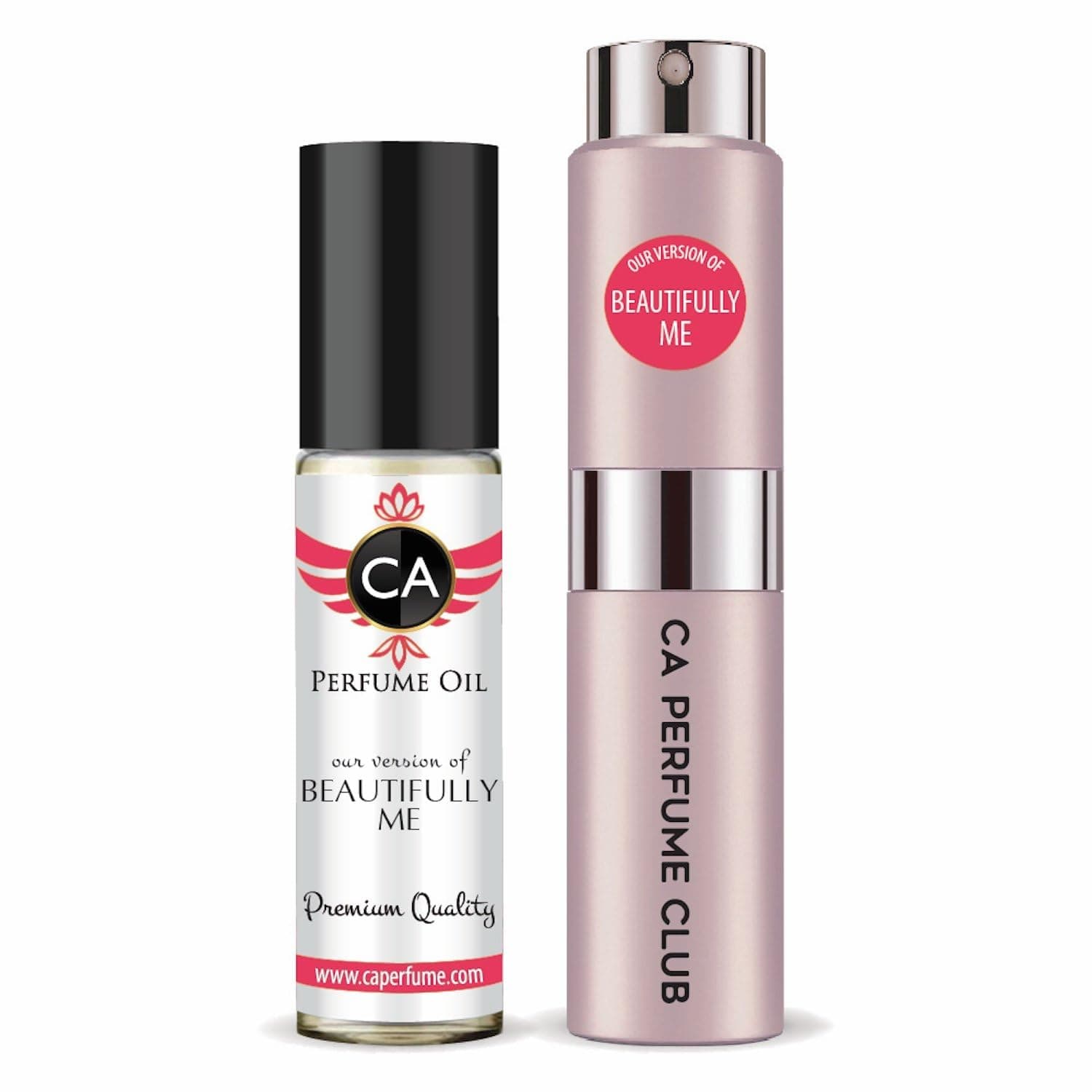 CA Perfume Duo Impression of Beautifully Me For Women Perfume Layering Set Long Lasting Travel Size EDP + Body Oil Roll-On Bottle 0.27 Fl Oz+0.33 Fl Oz