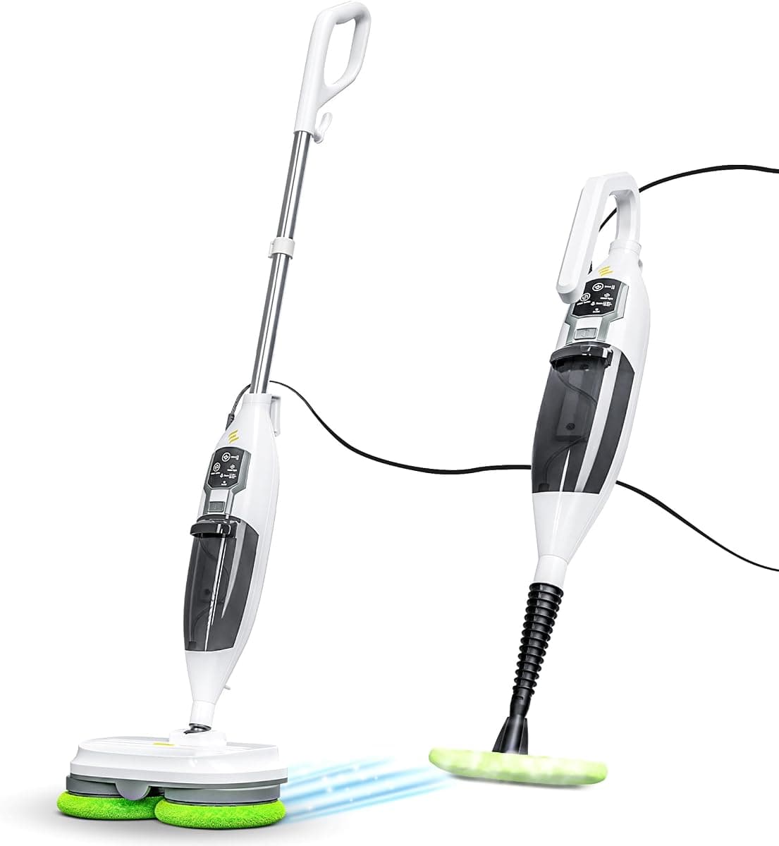 Electric Steam Mop – 15-in-1 Detachable Floor Scrubber with 3 Steam Modes – Electric Mop for Hardwood Floors, Kitchen Hoods & Worktops Cleaning