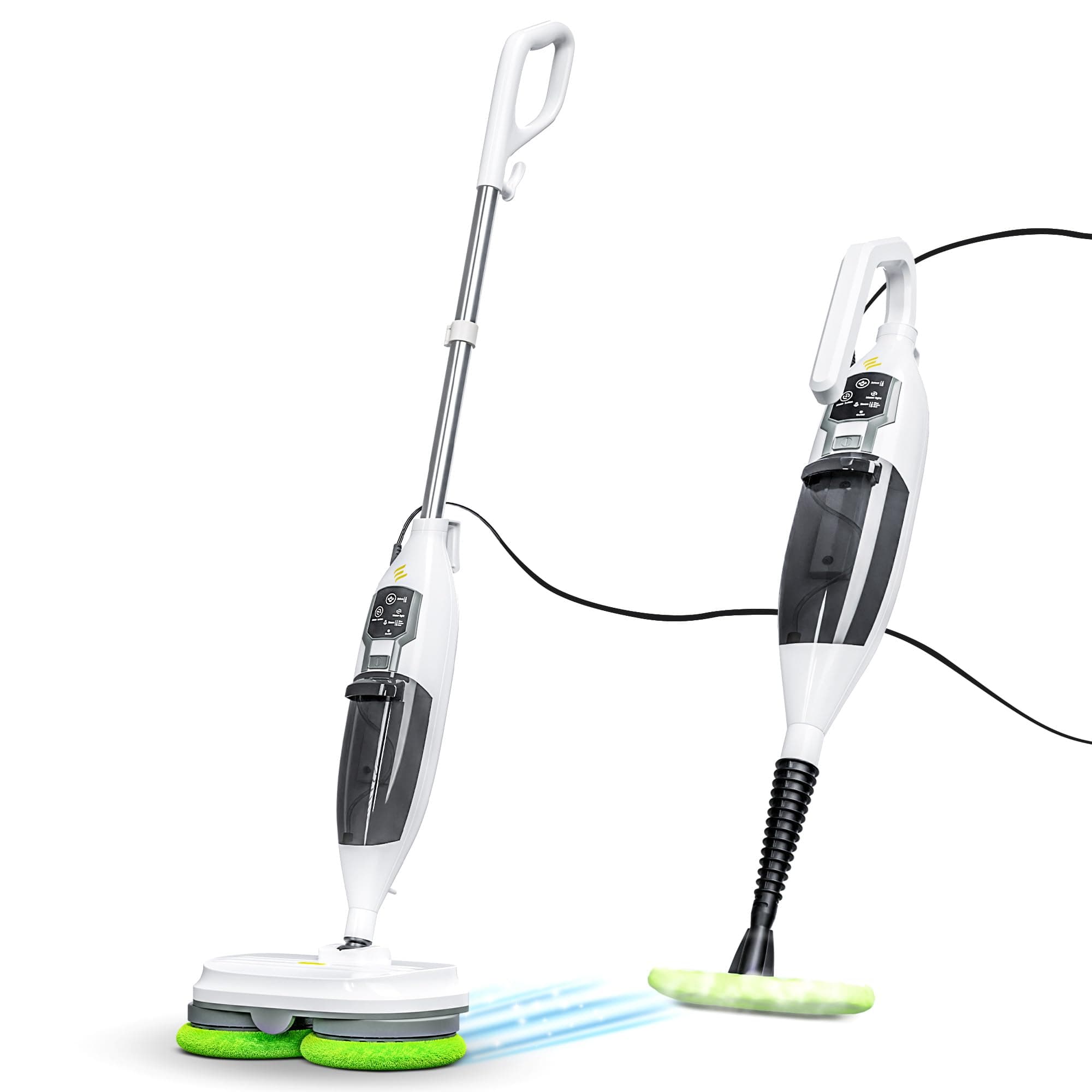 Electric Steam Mop – 15-in-1 Detachable Floor Scrubber with 3 Steam Modes – Electric Mop for Hardwood Floors, Kitchen Hoods & Worktops Cleaning
