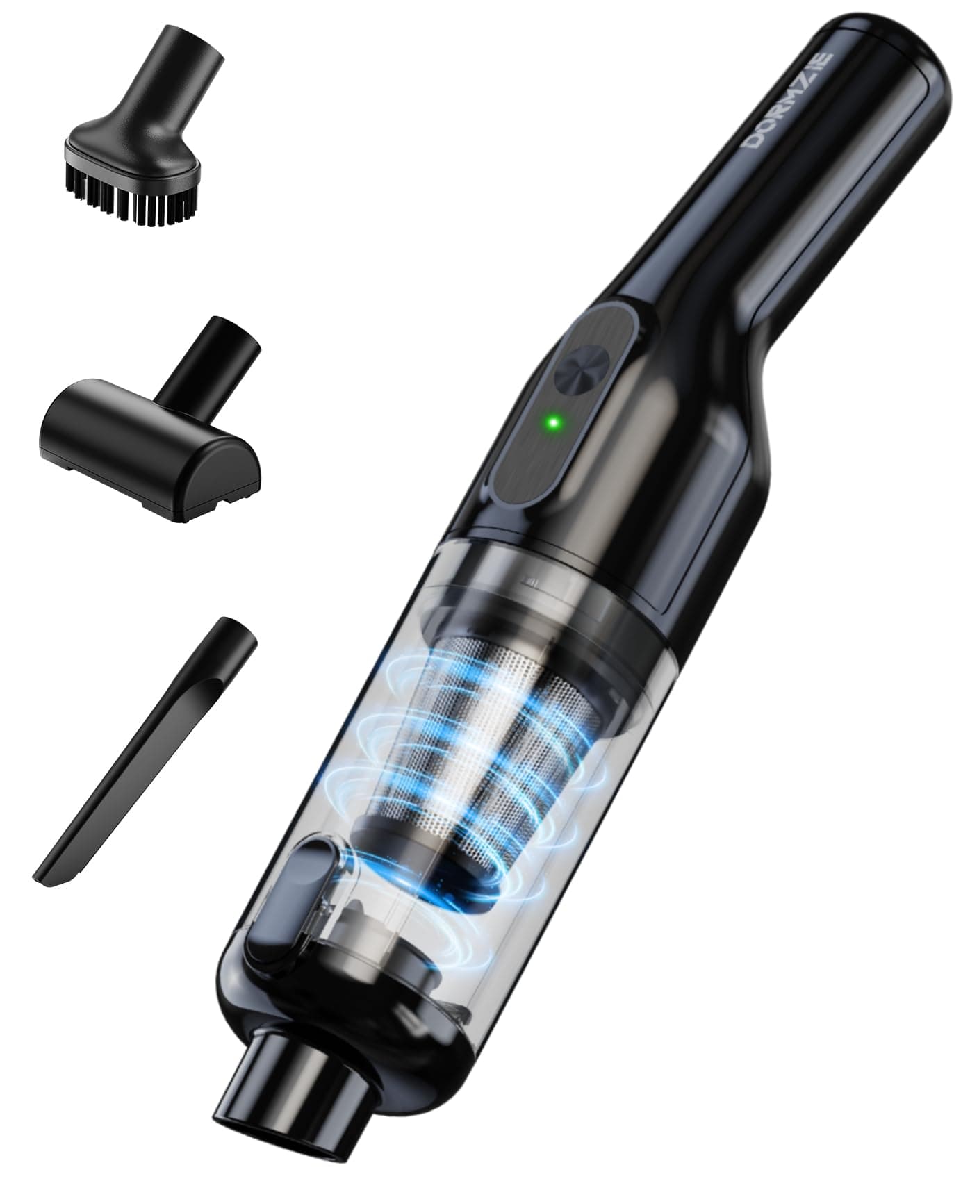 dormzie Handheld Vacuum Cordless, Car Vacuum with 19000Pa Powerful Suction,1.3 lbs Lightweight, Type-C Charge, Multiple Accessories for Car Home Office Pet