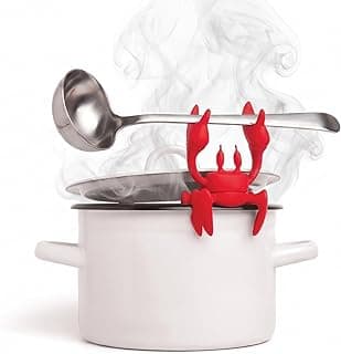 OTOTO Red The Crab Silicone Utensil Rest - Kitchen Gifts, Silicone Spoon Rest - Heat-Resistant Kitchen - Steam Releaser, Chopstick Rests & Holders