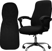 Melaluxe Office Chair Cover - Universal Stretch Desk Chair Cover, Computer Chair Slipcovers (Size: L) - Black
