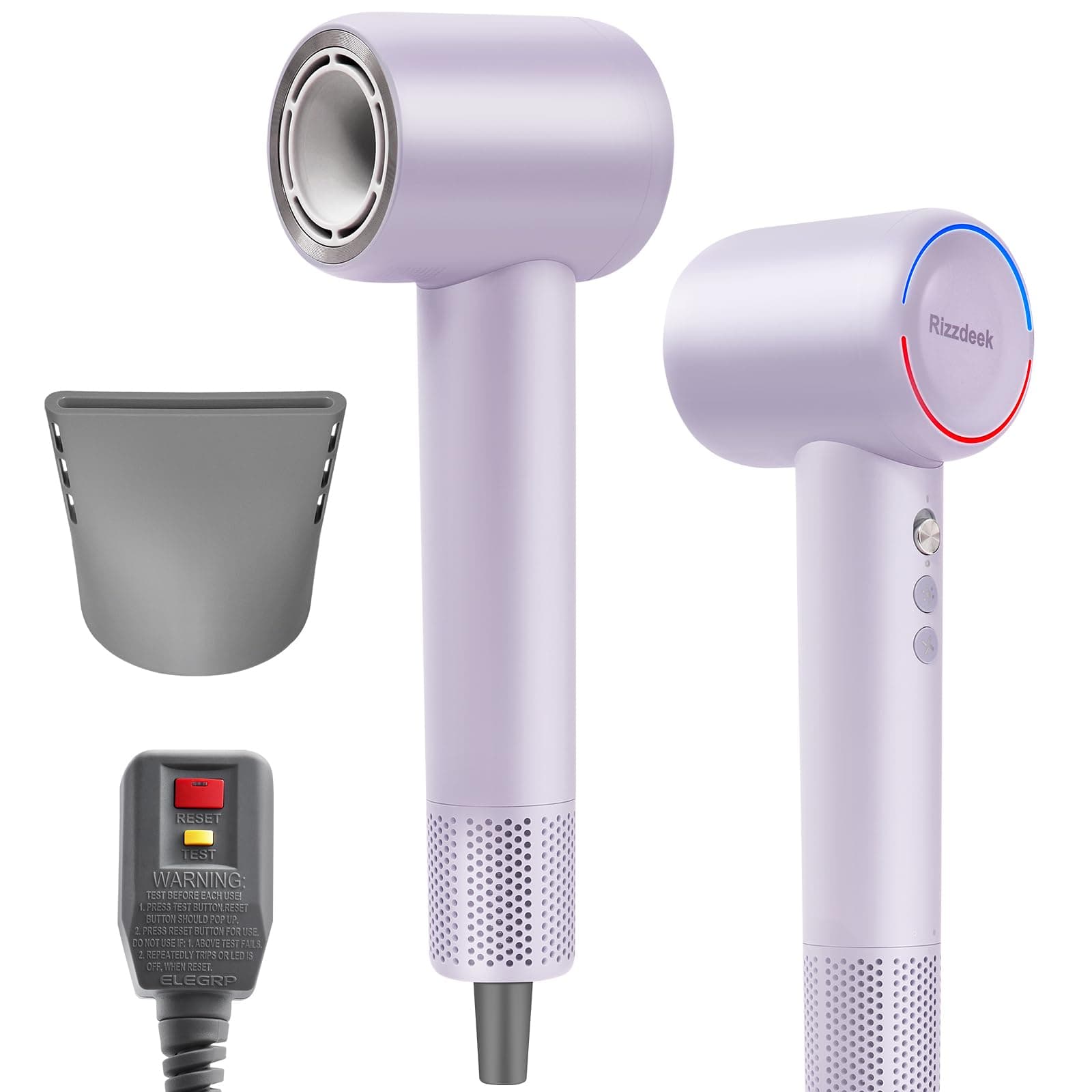 Dries Hair Quickly 500 Million Ion Hair Dryer, Low Noise 110,000 RPM Professional High Speed Fast Drying Lightweight Blow Dryer with Thermo-Control,Gifts for Women for Home and Travel, Purple