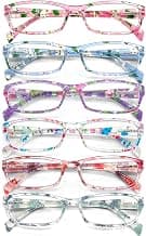 Henotin 6-Pack Reading Glasses Blue Light Blocking Anti Eyestrain Computer Reading Glasses for Women and Men Readers (Mix Color-B, 3.00, Diopters)