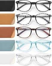 JOLISU 5 Pack Reading Glasses For Women, Blue Light Blocking Computer Reader Spring Hinge Eyeglasses
