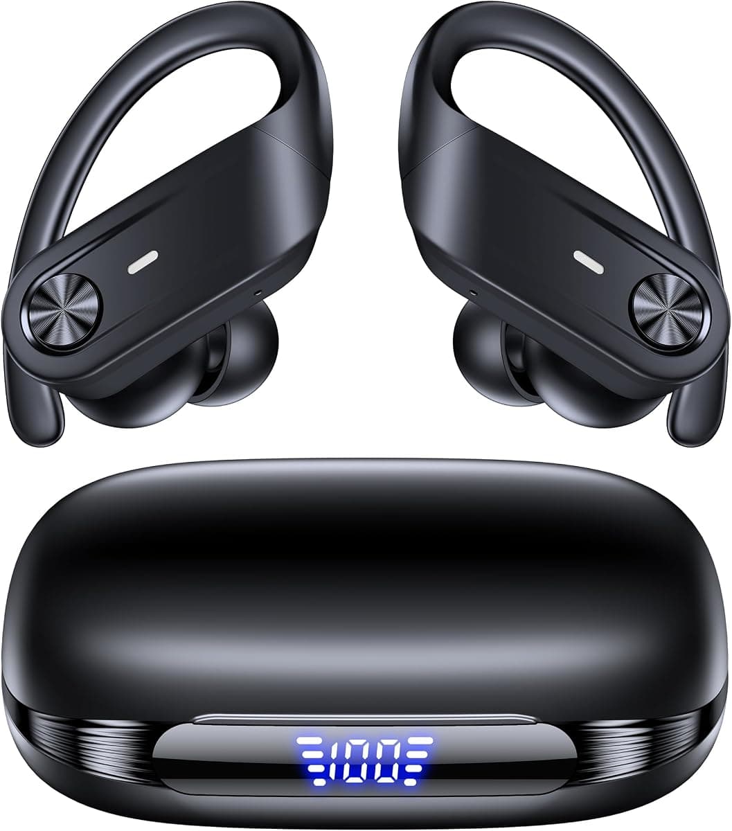 Hybrid Active Noise Cancelling Wireless Ear Buds 80 Hrs Playtime Hi-Res Stereo Quality Bluetooth Earbuds with Transparency Mode Headphones Bluetooth Earhooks ANC Earphones for Work Sports Travel